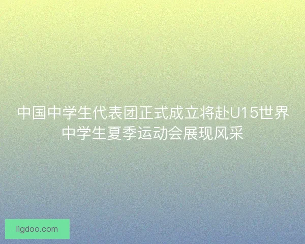 中国中学生代表团正式成立将赴U15世界中学生夏季运动会展现风采